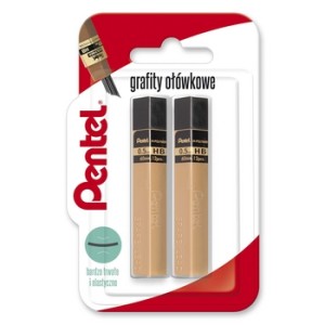 Pentel Grafity ołówkowe Hi-Polymer 0,5 mm, B x 2 szt