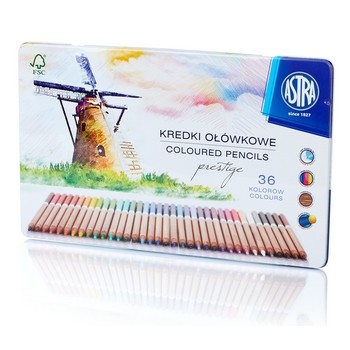 Kredki z drewna cedrowego w metalowym pudełku Astra Prestige 36 kolorów 975779_0_1746756951882.jpg