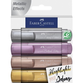 Zakreślacz 1546 metaliczny Creativ Studio 4 kolory opakowanie kartonowe Faber-Castell 183213_0_1746738780676.jpg