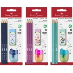 Zestaw szkolny ołówek 1111 3 sztuki + temperówka + gumka Faber-Castell