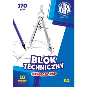Blok techniczny ASTRAPAP A3 170 g 10 ark