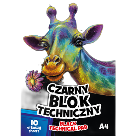 Blok techniczny ASTRAPAP Black A4 170 g 10 ark Blok techniczny ASTRAPAP Black A4 170g 10 ark