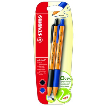 STABILO długopis POINTBALL 2szt. niebieski/czarny 80840_0_1746736624307.jpg