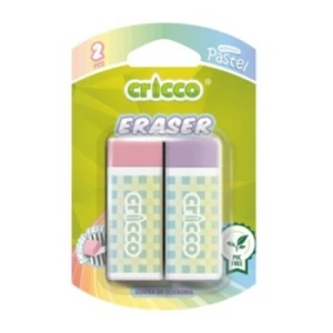 Gumka do ścierania Cricco. PVC-free. Pastel, 2 sztuki