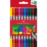 Flamastry dwustronne etui 10 kolorów Faber-Castell