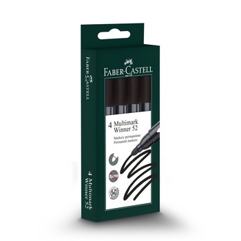 Marker permanentny Multimark Winner 52 okrągła końcówka 4 sztuki czarne opakowanie kartonowe Faber-Castell 833748_0_1746751924107.jpg