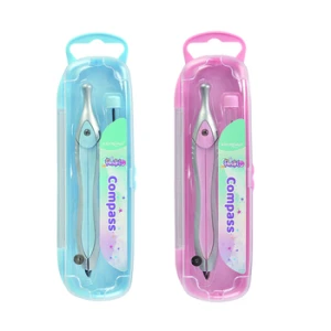Cyrkiel plastikowy Keyroad pastel w etui mix kolorów
