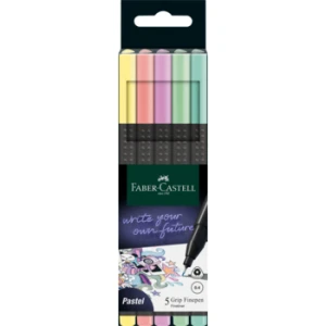 Cienkopisy Grip 5 kolorów pastelowych Faber-Castell