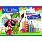 Bambino blok rysunkowy A4, 16 kolorowych kartek