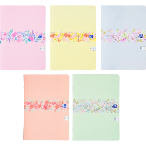 Zeszyt oxford flowers a5/60k kratka z marginesem