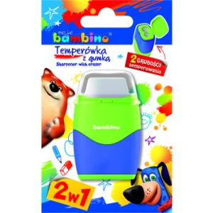 Bambino temperówka z gumką 2w1