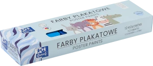 Farby plakatowe oxford kids 12+2 kolory