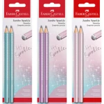 Ołówek jumbo sparkle cosmic mix kolorów blister 2 sztuk Faber-Castell