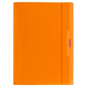 Herlitz teczka rysunkowa A4 z gumką pomarańczowa color blocking