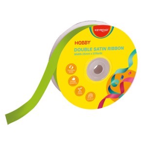Wstążka Keyroad satynowa 25mmx22,5m zielona