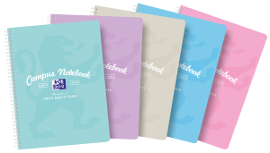 Kołozeszyt A4+ 80 kartek w kratkę Oxford Campus Pastel