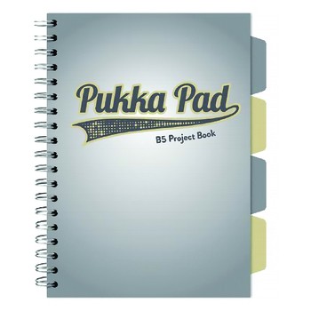 Pukka Pad kołozeszyt Grey B5 100 kartek w kratkę 964917_0_1740073238267.jpg