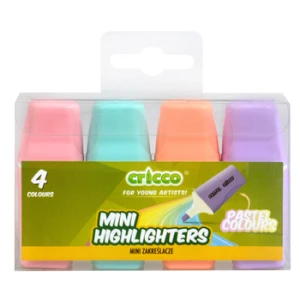Zakreślacze Mini Cricco pastel 4 kolory etui
