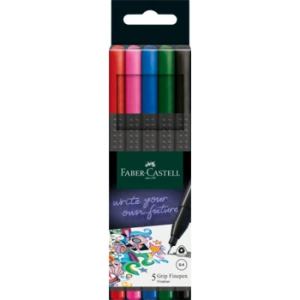 Cienkopisy Grip 5 kolorów podstawowych Faber-Castell