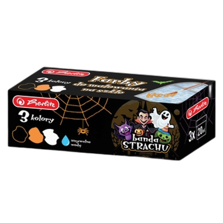 Herlitz Farby do malowania na szkle Halloween 3 kolory Herlitz Farby do malowania na szkle Halloween 3 kolory