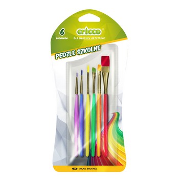 Pędzelki szkolne cricco, 6 rozmiarów blister 385784_0_1746743082855.jpg