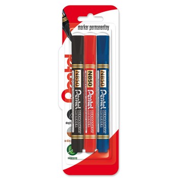 Pentel Marker permenetny z okrągłą końcówką N850 - czarny, czerwony i niebieski 133697_0_1746737769685.jpg