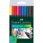 Cienkopisy grip faber-castell 10 kolorów w etui