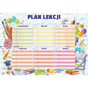 Plan lekcji - naklejka elektrostatyczna Panta Plast