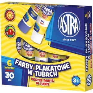 Farby plakatowe Astra 6 kolorów- tuba
