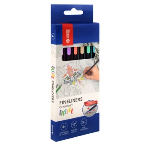 Cienkopisy pastelowe MemoBe 0,4mm, 6 kolorów