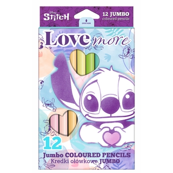 Kredki ołówkowe trójkątne Jumbo 12 kolorów Stitch pastel 16239_0_1746735113557.jpg