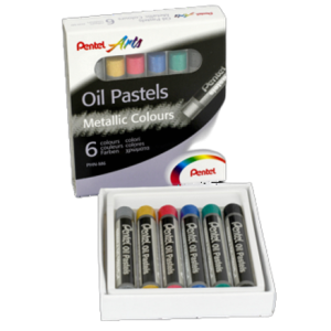 Pentel Pastele olejne w 6 metalicznych kolorach, PHN-M6