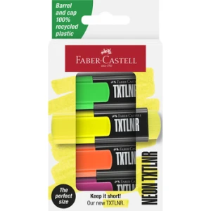 Zakreślacz mini TXTLNR 4 kolory neonowe Faber-Castell