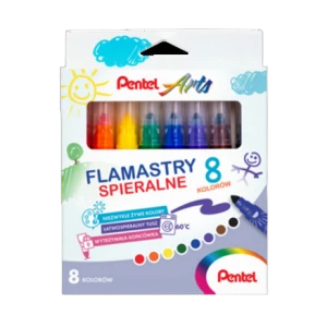 Pentel Pisaki spieralne w 8 kolorach, SCS3E-8