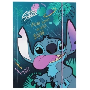 Teczka z gumką A4 Stitch Blue wzór 3