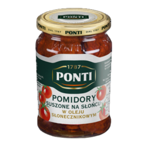 Pomidory suszone na słońcu w oleju słonecznikowym Ponti 280 g