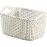 Kosz prostokątny Knit rozm. XS biały