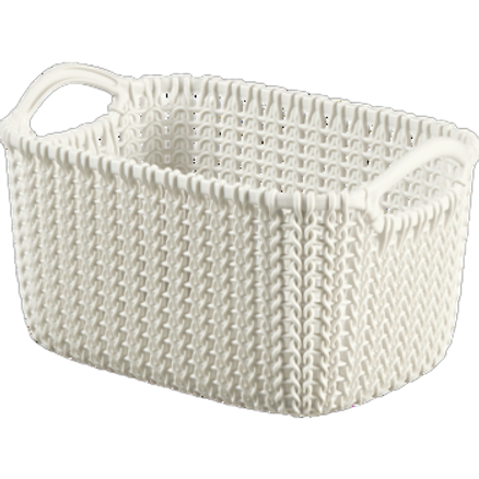 Kosz prostokątny Knit rozm. XS biały Kosz prostokątny Knit rozm. XS biały