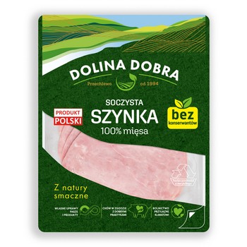 Soczysta szynka 100% mięsa. w plastrach 100 g Dolina Dobra 10781318_0_1736461292700.jpg