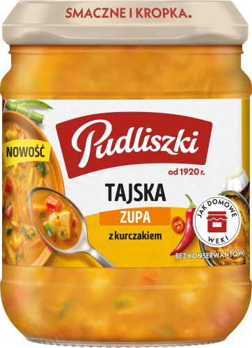 Zupa tajska z kurczakiem Pudliszki 440 g Zupa tajska z kurczakiem Pudliszki 440g