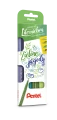 Pentel Zestaw 4 pisaków/pędzelków SES15C Brush SignPen - Zielone jagody
