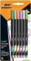 BIC Intensity Fine Pastel cienkopis miks kolorów blister 6 sztuk