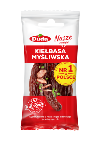 Kiełbasa myśliwska Duda 150 g Kiełbasa myśliwska Duda 150g