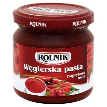 Pasta węgierska paprykowa ostra Rolnik 200 ml 56.jpg
