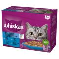 Rybne przysmaki Galaretka z łososiem, dorszem, tuńczykiem i białą rybą 1,02kg Whiskas (12x85g)