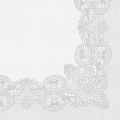 Serwetka paw professional dinner royal lace silver , serwetki 1 warstowe 40x40cm składane 45383 50 szt w paczce. wykonane z airlaid
