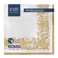 Serwetka paw professional dinner golden ornament, serwetki 1 warstowe 40x40cm składane 45383 50 szt w paczce. wykonane z airlaid