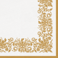 Serwetka paw professional dinner golden ornament, serwetki 1 warstowe 40x40cm składane 45383 50 szt w paczce. wykonane z airlaid