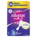 always platinum night podpaski ze skrzydełkami, 22 sztuk