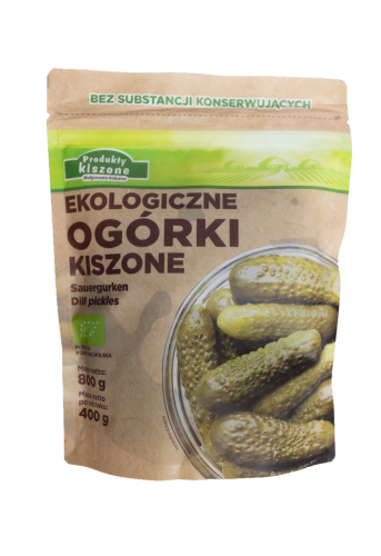 ekologiczne ogórki kiszone doypack polska 800g małgorzata kałużna